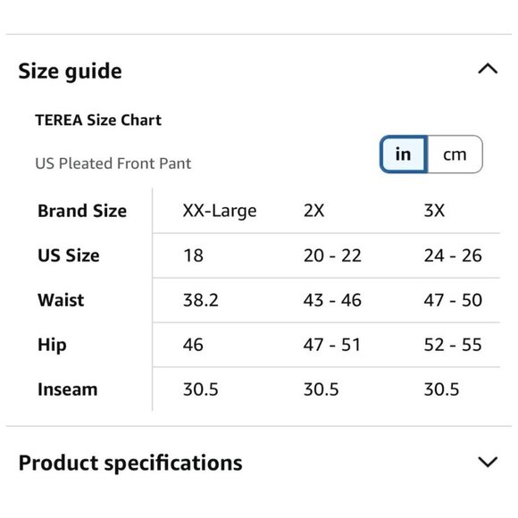 Terea Women's Lexington Pleated Short size 2X NWT - Picture 5 of 5